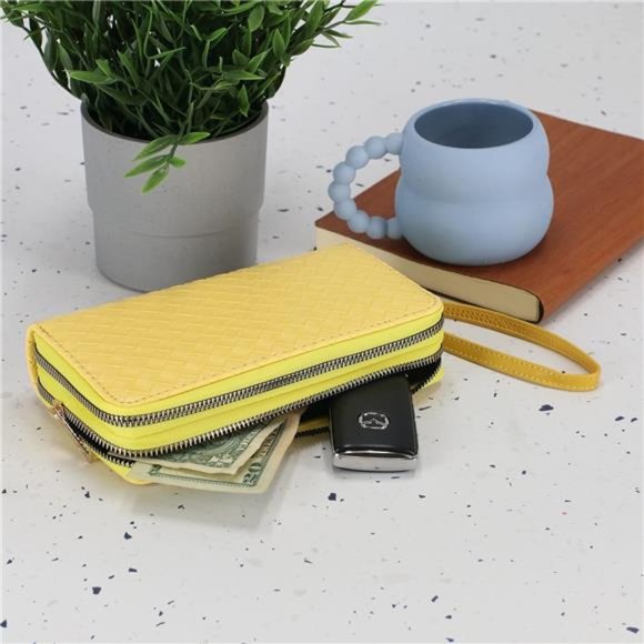 Wristlet Wallets For Women Wallet DOUBLE ZIPPER - Picture 4 of 7